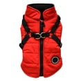 thumbnail image 1 of Pet Printed Cold Weather Coat  Small Dog Vest Harness Puppy Winter 2 In 1 Outfit Warm Garment Jacket, 1 of 6