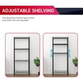 thumbnail image 4 of BestOffice 4 Tier Layer Storage Shelves Wire Metal Shelf for Laundry Bathroom Kitchen Garage(18L x 12W x 44H),Black, 4 of 7