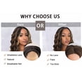 thumbnail image 4 of Short Curly Bob Wig Shoulder Length Middle Part Lace Front Wigs Synthetic Hair Wig Cosplay Wig for Women Daily Party Natural Wig A2, 4 of 6