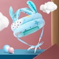 thumbnail image 2 of Protección para La Cabeza Del Niño Sombrero Duro Casco para Caminar para Bebés Sombrero Duro Sombrero de Seguridad de Algodón Antichoque - Azul Sunnimix casco protector de bebé, 2 of 8