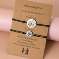 thumbnail image 3 of Mother Daughter Bracelets Set 2Pcs Mommy And Me Matching Stainless Steel Dandelion Jewelry Gift Mother's Day Bracelet, 3 of 5