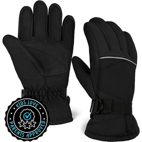 Tough Outdoors Kids Winter Gloves - Waterproof Insulated Ski Gloves for Boys & Girls