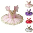 thumbnail image 5 of Zwiiyzr 2025 1-14 Years Girls Ballerina Clothes Dance Ruffle Sleeve Gymnastics Leotard Ballet Tutu Pink, 5 of 5