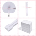 thumbnail image 2 of Abanicos de mano plegables Bestage, 150 paquetes, blancos, para bodas, 2 of 7