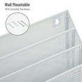 thumbnail image 6 of Mind Reader Mesh Wall File Holder 3 Tier Vertical Organization, White, 6 of 8