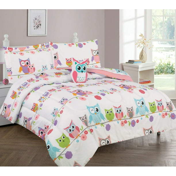 Twin Size Comforter 6 Piece For Kids, Boy Girl Twin Bedding