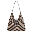 thumbnail image 1 of Bolso de playa para niñas FLhrweasw Con asa sólida de paja extragrande negro, 1 of 9