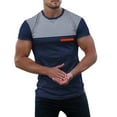 thumbnail image 5 of Sngxgn Men's Short Sleeve Crewneck T-Shirt(Navy,XXL), 5 of 7