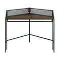 thumbnail image 1 of 42" Industrial Metal and Wood Corner Writing Desk - Dark Walnut, 1 of 5
