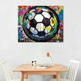 thumbnail image 2 of COMIO Sports Wall Art Boys Room Wall Decor Graffiti Decor Colorful Soccer Football Canvas Pictures Abstract Street Pop Art Posters Prints Paintings, Bedroom Artwork Decorations, 2 of 4