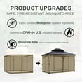 thumbnail image 6 of BPS 12' x 16' Gazebo Universal Mosquito Netting Screen Replacement, 4-Panel Screen Walls with Double Zippers for Outdoor Patio, Brown (Mosquito Net Only), 6 of 8