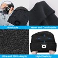 thumbnail image 2 of LED Beanie Hat with Light for Kids USB Rechargeable Headlamp Hat  Winter Gifts for Girls and Boys, Black, 2 of 7