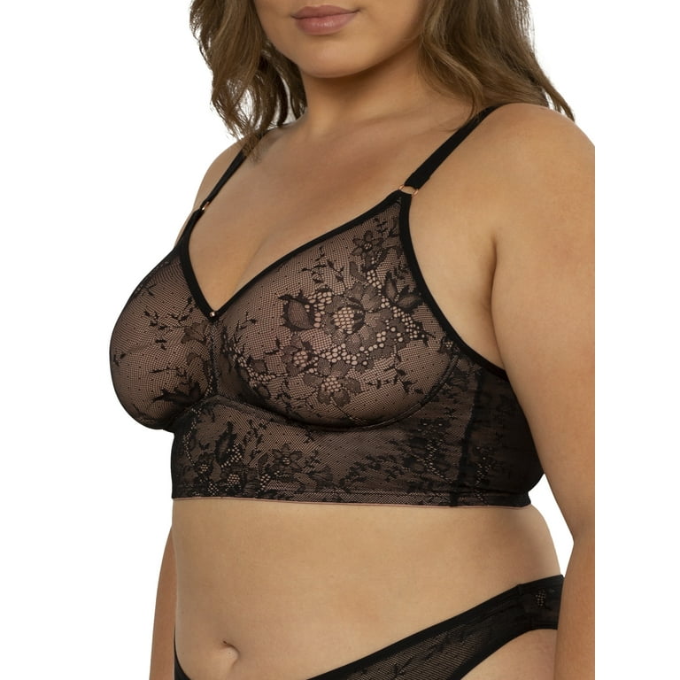 Smart & Sexy Women's Smooth Lace Longline Bralette Style-SA1451 
