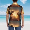 thumbnail image 6 of Daiia Castle Cool Fire Dragon Hawaiian Shirt for Men Gentle Cotton Regular Short Sleeve Casual-Medium, 6 of 9