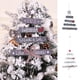 thumbnail image 4 of Adornos de madera para árbol de Navidad, tableros colgantes para árbol de Navidad, decoraciones para ventanas y paredes. Blanco, 4 of 9
