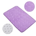 thumbnail image 4 of Unique Bargains Cobblestone Pattern Bathroom Rugs Polyester Bath Mat Machine Washable Purple 80x50cm, 4 of 7