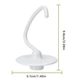 thumbnail image 2 of K45DH C\-shaped Bread Hook Replacement for Kitchen\-Aid K45 K45SS KSM90 4\.5 QT Stand Mixer, 2 of 7