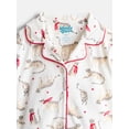 thumbnail image 2 of Wonder Nation Girls Long Sleeve Button Front Top and Pants with Eye Mask, 3-Piece Sleep Set, Sizes 4-18, 2 of 4