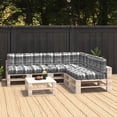thumbnail image 1 of vidaXL Pallet Sofa Cushions 7 pcs Grey Check Pattern, 1 of 5