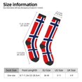thumbnail image 3 of Norway Flag Knee High Socks for Women Long Leg Warmers Socks, 3 of 7