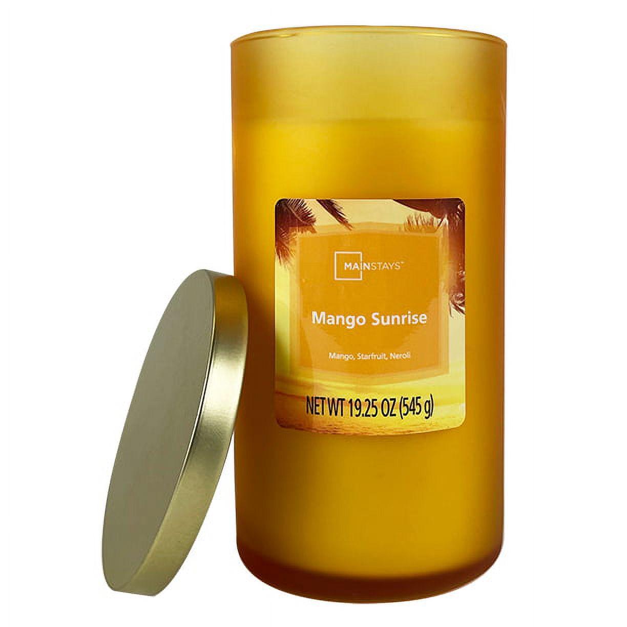 Mainstays Mango Sunrise Scented Single-Wick Frosted Jar Candle, 19.25 oz.