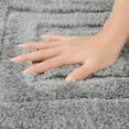 thumbnail image 3 of NOMADIC NOOK Soft Absorbent Bath Mats 2 Pcs Plush Shaggy Bathroom Rugs Dark Gray 16" x 24", 3 of 6
