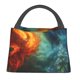 thumbnail image 1 of Disketp Red And Blue Fire Peacock Bolsa Térmica Estampada, Bolsa Térmica Aislante para Almuerzo, Playa y Campamento, 1 of 6