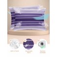 thumbnail image 2 of Purple Ombre Stripe Pillow Cases Standard Size Set of 2, Smooth Satin Pillowcase for Hair and Skin, Farmhouse Striped Gradient Decorative Cooling Bed Pillow Covers with Zipper, 20x26 Inches, 2 of 5