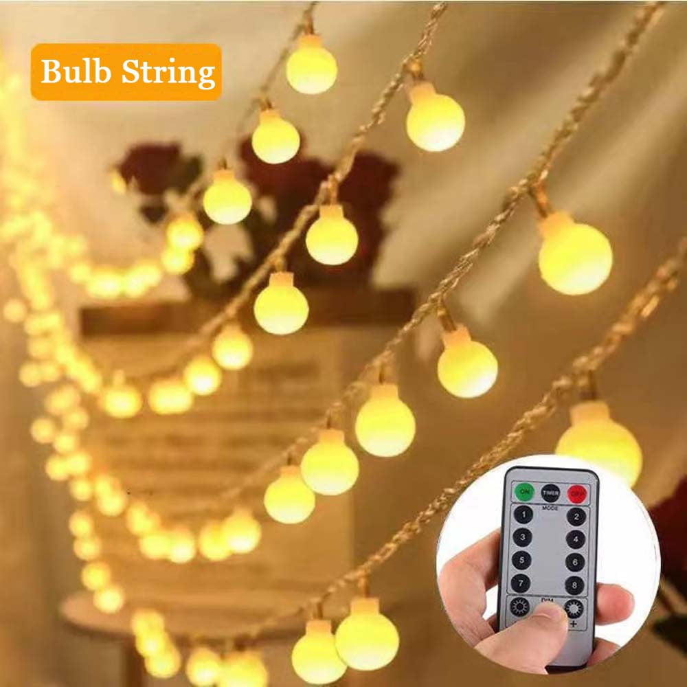 Battery Fairy Lights Blub Fairy Lights with 8 Lighting Modes Warm