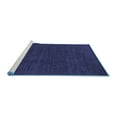 thumbnail image 2 of Ahgly Company Machine Washable Indoor Square Solid Blue Modern Area Rugs, 5' Square, 2 of 4