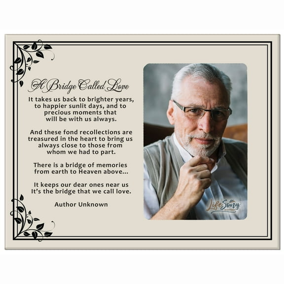 Wooden Memorial 8x10 Picture Frame holds 4x6 photo Called Love