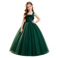 thumbnail image 3 of SJLDQY Flower Girls Maxi Dress Sleeveless Tulle Princess Dress Bridesmaid Wedding Pageant Party Formal Gowns, 3 of 6