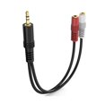thumbnail image 1 of wonima44 3.5mm Stereo to Dual Mono Cable, 6inch 1/8" TRS Male to 2 TS Mono Female Adapter Gold-Plated Connector Audio Y Splitter Cord for Headphone, Speaker, 1 of 1