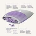 thumbnail image 3 of Purple Freeform Pillow, Customizable Support, Extra Filling, Pressure Relief, Cooling, GelFlex Grid, King, 3 of 6