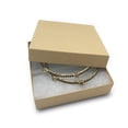 thumbnail image 1 of TheDisplayGuys Paquete de 100 cajas de regalo para joyas de papel de cartón relleno de algodón #33 - Marrón kraft (3 1/2" x 3 1/2" x 1""), 1 of 5