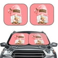 thumbnail image 2 of Haiem Coffee Gnome (1) Windshield Sun Shade: Universal Foldable 2-Piece Car Front Window Sunshade - Blocks Uv Rays, And Reduces Heat,Essential Car Accessory Medium, 2 of 7
