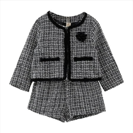 

Toddler Girls Long Sleeve Temperament Trendy Coat Girl Suit Fashion Shorts 2pcs Baby Lovely Cartoon Outfits Clothing