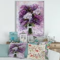 thumbnail image 2 of Purple Hyacinth Flowers Bouquet 12 in x 20 in Framed Painting Canvas Art Print, by Designart, 2 of 5