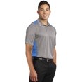thumbnail image 4 of Sport-Tek ST665 Mens Heather Colorblock Contender Polo T-Shirt, Vintage Heather & Carolina Blue - 4XL, 4 of 6