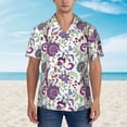 thumbnail image 4 of Daiia Fairy Flower Hawaiian Shirt for Men Gentle Cotton Regular Short Sleeve Casual-3X-Large, 4 of 9