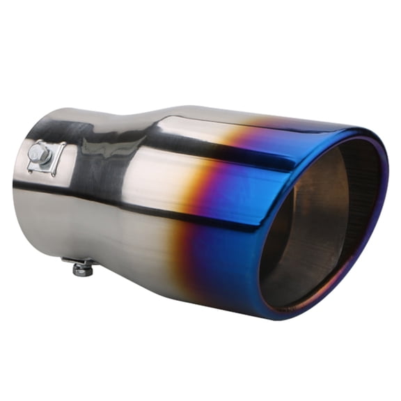 Car Exhaust Tip 3.15'' Inlet Blue Coated Stainless Steel Muffler Pipe Bolt on