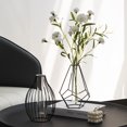 thumbnail image 3 of Glass Flower Vase Metal Holder, Crystal Clear Transparent Planter Flowers Vase, 3 of 5