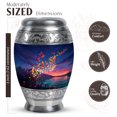 thumbnail image 2 of JAGASY Music Notes Urns for Human Ashes Mom & Dad - Small Decorative Sunset Funeral Urn for Loved One - Keepsake Musical Notes Urns for Companion Couple - Little Blue 3 Inch Bird Urn, 2 of 7