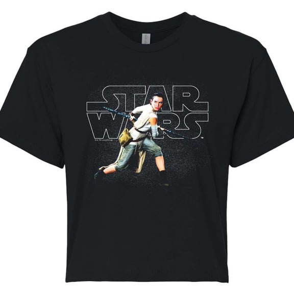 Star Wars - Rey Logo - Juniors Cropped Graphic T-Shirt