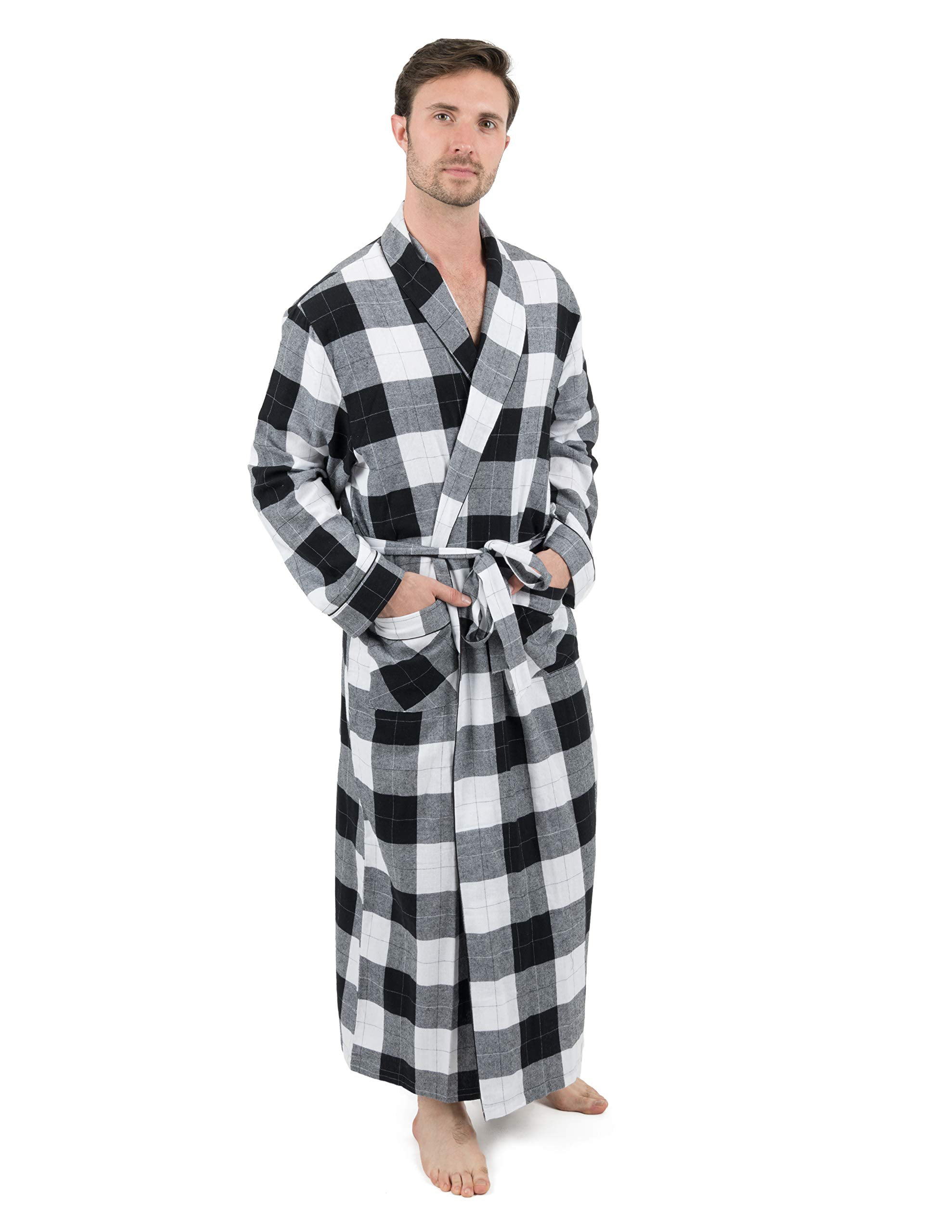 Leveret Mens Flannel Robe Christmas Robe Size Small-XXX-Large