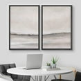 thumbnail image 2 of IDEA4WALL Framed Canvas Print Wall Art Set of 2 Pastel Gray Brush Stroke Watercolor Landscape Abstract Modern Art Multicolor Contemporary Artwork for Bedroom, Office - 24"x36"x2 Panels Black, 2 of 5