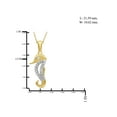 thumbnail image 2 of Silver Chain Necklace for Women – 14K Gold Plated Silver Seahorse Necklace with Sparkling Genuine Accent White Diamonds – Chic, Stunning Silver Statement Necklace Gifts by JewelersClub, 2 of 4