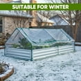 thumbnail image 5 of ROSVOVO Walk-In Greenhouse with Double Zipper Doors - UV Protected & Waterproof Plant Shelter for Vegetables, Flowers & Herbs, 8×4×1FT, 5 of 8