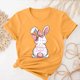 thumbnail image 4 of Camisetas de Cuello de Tripulación de Manga Corta para las Mujeres Cartas de Impresión de Pascua Camiseta de Manga Corta, Spandex de Poliéster, 4 of 5