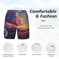 thumbnail image 5 of Lsque Mens Swim Trunks Dreamy Dandelion Sunset Pattern - Bathing Suit Compression Liner - Beach Swim Shorts Swimwear - (S-3XL) - Stretch Quick Dry -XX-Large, 5 of 9
